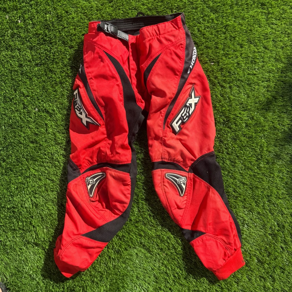 Fox Racing Honda Youth 10/26 180 Motocross Pants Red Black MX Dirt Bike Gear